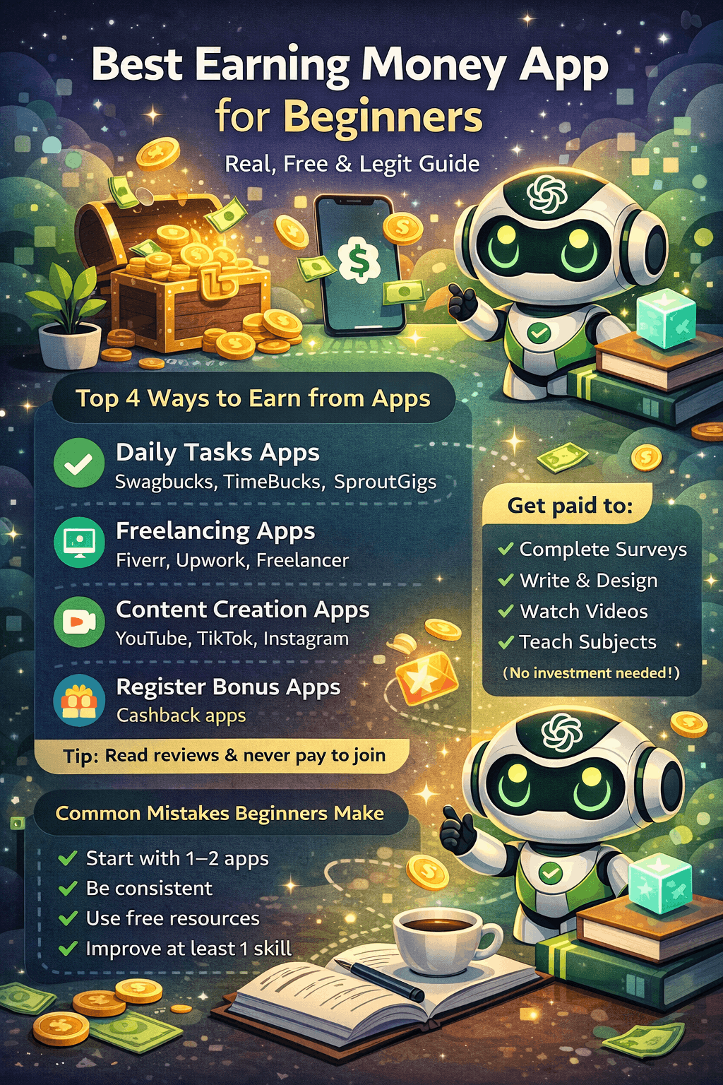 Best Earning Money App for Beginners – Real, Free & Legit (2026)