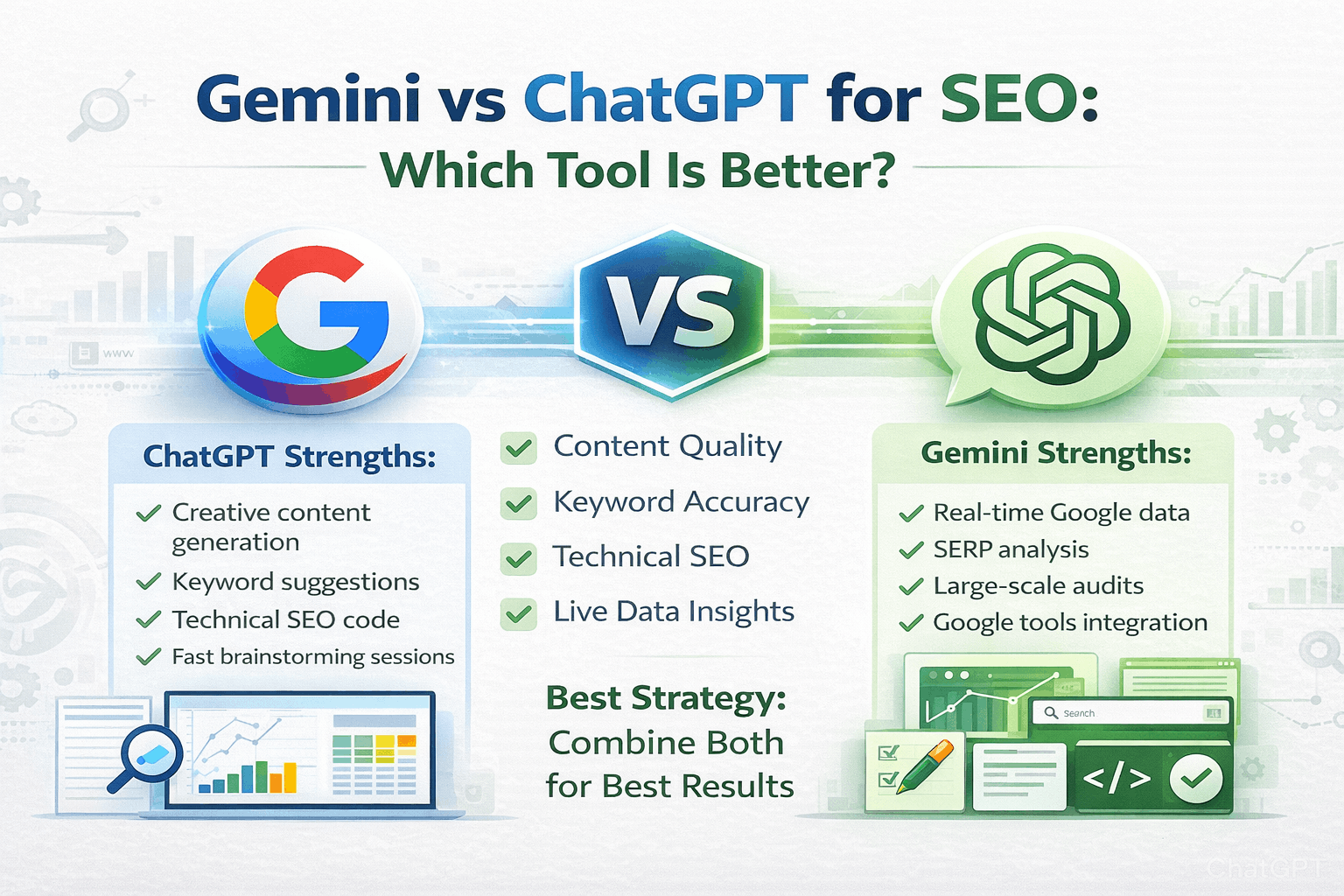 Gemini vs ChatGPT for SEO (2026)
