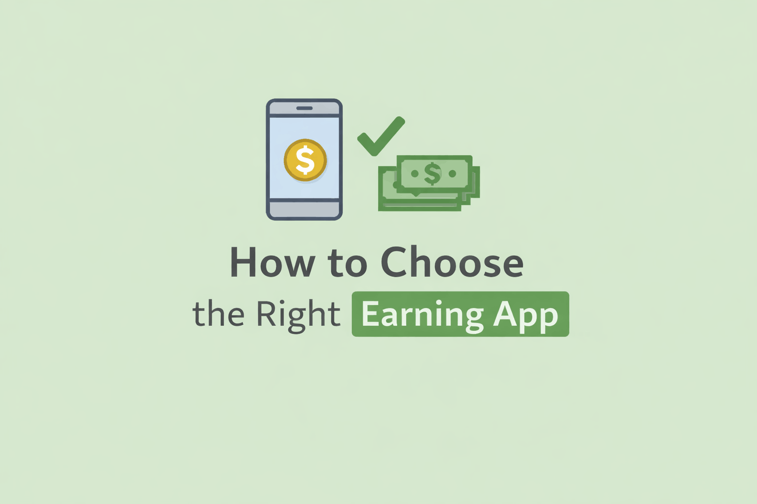 How to Choose the Right Earning App