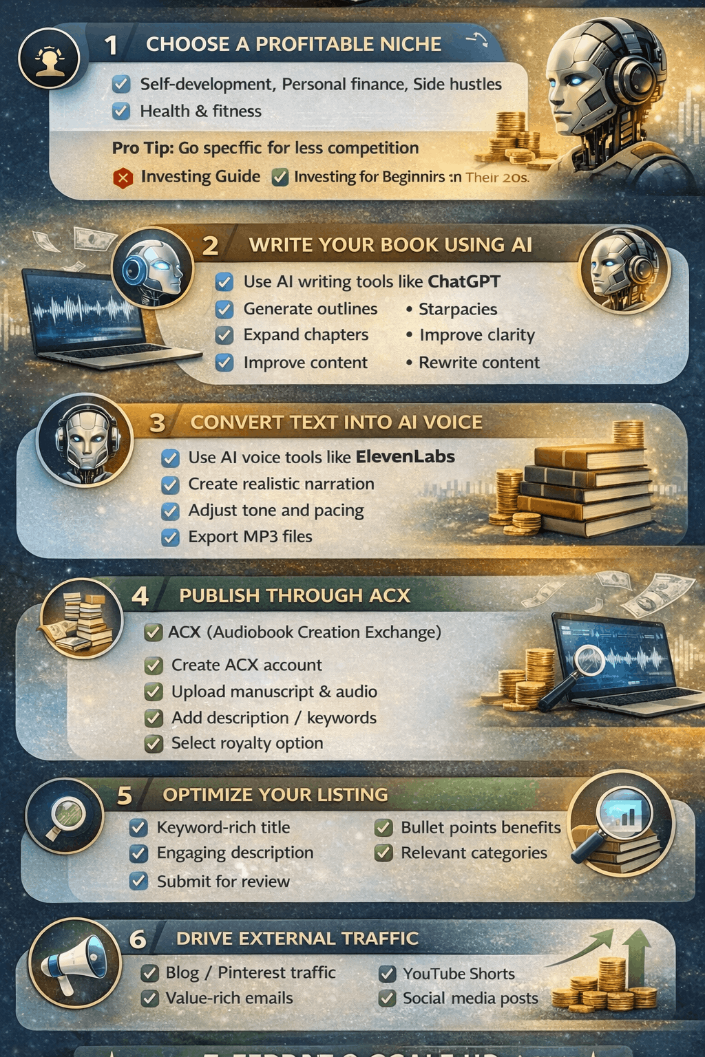 How to Make Passive Income on Audible Using AI