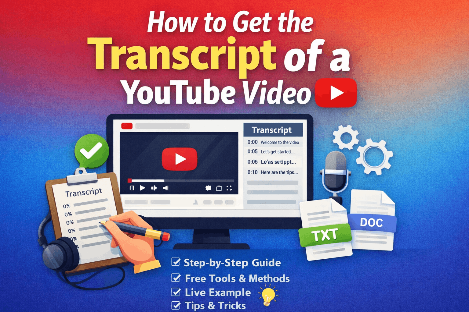 How to Get the Transcript of a YouTube Video 